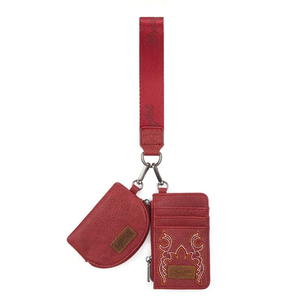 2760 Wrangler Keychain Wristlet Wallets Western Dual Pouch Wristlet